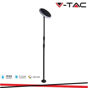 V-TAC 8w led lampada da giardino solare corpo bianco e nero 4000k