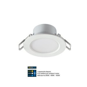 POLIPLAST LED FARETTO 10W 1100LM TRICOLOR IP65 ELISA TRICOLOR