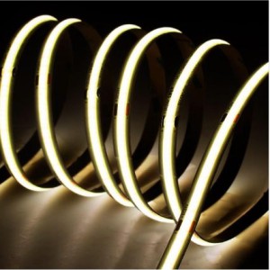 Striscia LED COB, IP65H, 24V 16W/m, L.Calda 3000K ±5%, 1600lm/m
