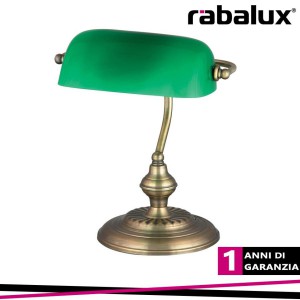 RABALUX Lampada da scrivania, altezza 33 cm  paralume verde