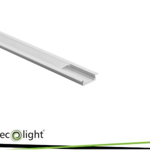 ECOLIGHT Profilo incasso p02 bianco + paralume opalino 2mt 