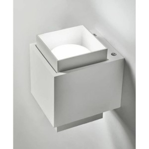 SFORZIN Applique di gesso bianco per interni squadrato syme 2XG53