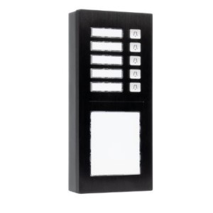 VULTECH Modulo di espansione per postazione da esterno Vultech Security IP , 5 Tasti + 1 Area Portanome - Interamente in alluminio 