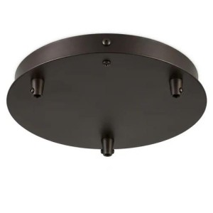 SIKREA Base per sospensione Focus colore nero opaco in metallo 3 luci