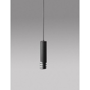 GEA LUCE Sospensione EMILY Montatura in metallo satinato nero Diffusore in acrilico