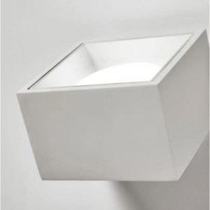 NASSO PARETE 1 LUCE QUADRATA BIANCO