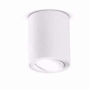 Gea Luce Faretto da soffitto orientabile cilindro bianco 