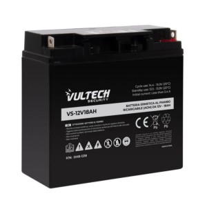 VULTECH Batteria Ermetica al Piombo VulTech Security VS-12V18AH 12V 18A Ricaricabile 
