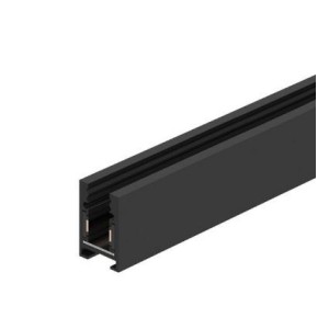 BINARIO A PLAFONE E SOSPENSIONE 24V serie INVISIBLE, Alluminio colore NERO, 1000x11x19mm, con terminale di chiusura