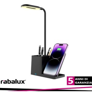 RABALUX LAMPADA DA TAVOLO PORTAOGGETTI  led4w, h30,5cm, black