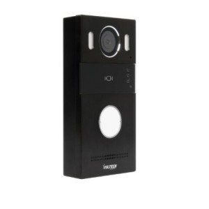 Vultech Security  Postazione da esterno IP 1 Tasto 2MPX - Interamente in alluminio VS-PE108-IP1S R1 con portanome