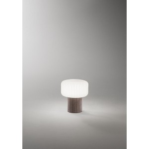 PERENZ OTTY LUMETTO LAMPADA DA TAVOLO IN VETRO E CERAMICA COLORE MARRONE