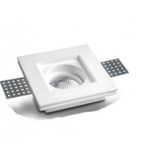 FARETTO ISYLUCE IN GESSO QUADRATO CON ZOCCOLO MM103X103 GU10
