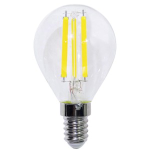 LAMPADA LED G45 serie Filament Trasparente, E14, 7W, FA320°, 3000K, 220Vac, LM1055, CRI80, 45*80mm, Classe D