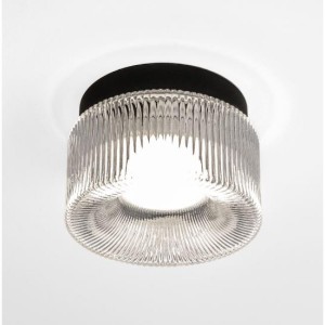 VIVIDA PILASTRO PLAFONIERA/APPLIQUE BASE ANTRACITE + VETRO TRASPARENTE 1X12W LED GX53
