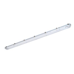 PLAFONIERA SLIM CON RIFLETTORE PER TUBI LED 2x150CM, IP65, ALIMENTAZIONE DIRETTA 220Vac
