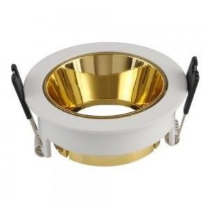 V-TAC PORTAFARETTO Gu10 fitting bianco, gold rotonda 