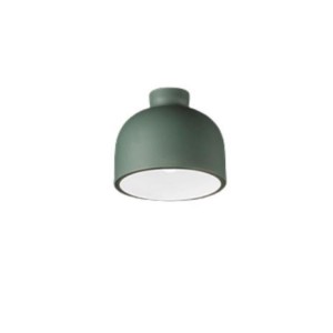 PERENZ Plafoniera Nordica Yelmo Metallo Verde Bianco 1 Luce E27 Ip20