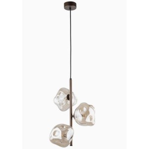 TK LIGHTING SOSPENSIONE LAVA BROWN LAMPA WISZACA 3XG9