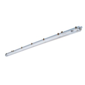 PLAFONIERA SLIM CON RIFLETTORE PER TUBI LED 1x150CM, IP65, ALIMENTAZIONE DIRETTA 220Vac