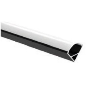 IIPERLUX LED PROFILO ALLUMINIO ANGOLARE NERO COVER OPALE