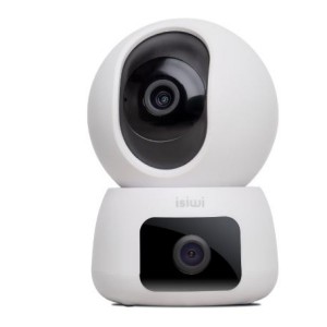 VULTECH Telecamera Isiwi Wireless TWIN Doppia ottica 2K Dome motorizzata IR LED Audio Bidirezionale Sd Card