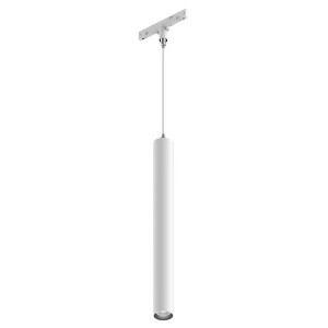 PROIETTORE LED A SOSPENSIONE PER BINARI 24V serie INVISIBLE, 6W, 24°, 4000K, LM410, CRI90, Colore Bianco, Ø30x300mm