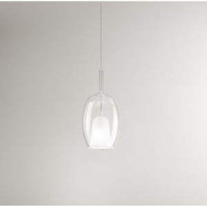 PERENZ VETRO TRASPARENTE C/CABLAGGIO E27 D.17 x H.36,5 cm L.cavo 300 cm