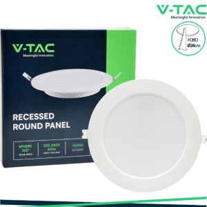 V-TAC PANNELLO 24w led backlit mini pannello rotondo 6500k
