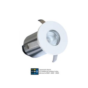 POLIPLAST LED INCASSO TONDO RGB 1.8 W IP68 80LM BIANCO INES