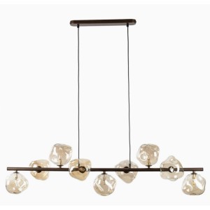TK LIGHTING SOSPENSIONE LAVA BROWN LAMPA WISZACA 9XG9