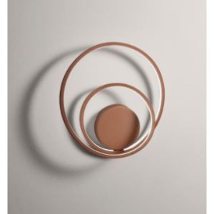 PERENZ APPLIQUE IN METALLO COL.CANNELLA D.30 x Pr.10 cm LED 28W  DIMM.CCT 3000K 4000K 6000K CRI.80