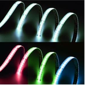 Striscia RGB+Bianco Freddo , LED COB 560chips, IP65H, 24V, R+G+B+W=15W/m , 6000K 520lm/m