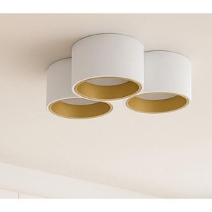 SFORZIN NASSO SOFFITTO 3 LUCI TONDA OTTONE