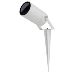 Portafaretto DA GIARDINO CON PICCHETTO per GU10, IP65, 220Vac, D60mm, ALLUMINIO BIANCO