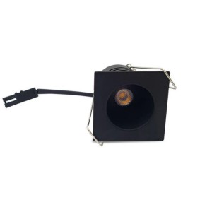 POLIPLAST MINI SPOT LED 3.5W 200LM AC220-240V QUADRATO IP54 NERO 3000K