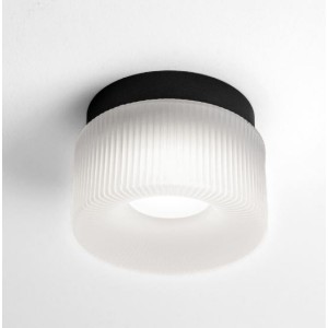 VIVIDA PILASTRO CEILING 1X12W LED GX53 D120X80 SABBIA WHITE GLASS DARK GREY BASE IP44 PLS010.20.ST