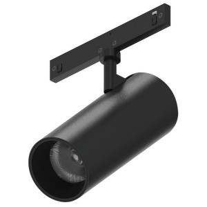 PROIETTORE LED ORIENTABILE PER BINARI 24V serie INVISIBLE, 12W, 24°, 4000K, LM740, CRI90, Colore Nero, Ø43x110mm