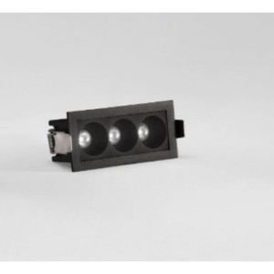 ISYLUCE FARETTO ANTIABBAGLIAMENTO EXACTA DA INCASSO NERO LED 6W 4000K 95X45X42MM