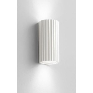 ISYLUCE APPLIQUE CILINDRICA BI-EMISSIONE IN GESSO D MM70X160 ZOCCOLO 2XGU10
