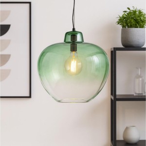Perenz BIG BOWL Lampada sospensione in vetro sfumato verde Ø50 cm E27