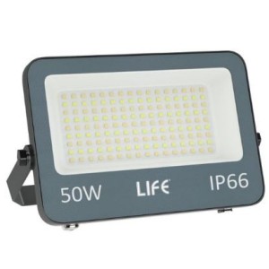PROIETTORE GRIGIO IP66, LED SMD Serie FA6, 50W, 110°, 3000K/4000K/6500K, 220-240Vac, LM5000