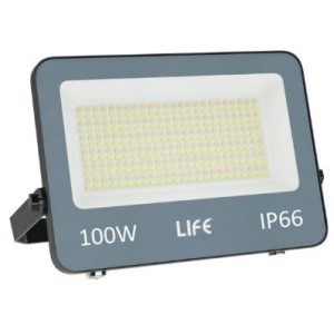 PROIETTORE GRIGIO IP66, LED SMD Serie FA6, 100W, 110°, 3000K/4000K/6500K, 220-240Vac, LM10000