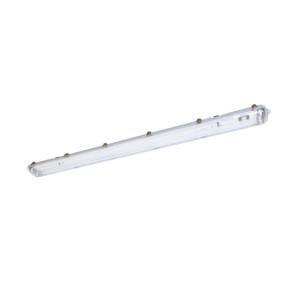 PLAFONIERA SLIM CON RIFLETTORE PER TUBI LED 2x120CM, IP65, ALIMENTAZIONE DIRETTA 220Vac
