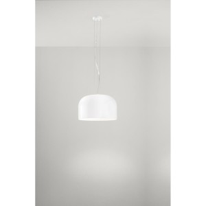 PERENZ GLOSSY SOSPENSIONE IN VETRO BIANCO DIAMETRO 50 CM