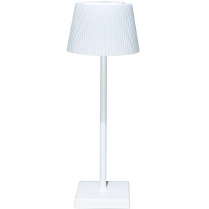 Lampada LED ricaricabile da tavolo con cavo USB, DIMMERABILE, 4W, LUCE 3000K, 130x130x380mm, C.BIANCA