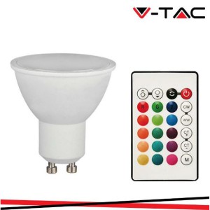 V-TAC Led lampadina gu10 4.8w with rf controllo rgb + 3000k dimmerabile 