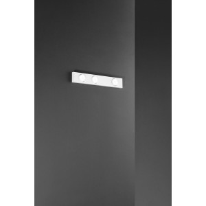 PERENZ BOTTONE PLAFONIERA IN METALLO COLORE BIANCO 3 LAMPADE GX53