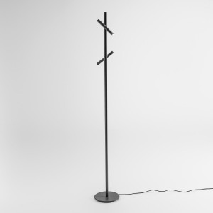 GEA LUCE Piantana Nera dimmerabile ed orientabile con struttura in alluminio