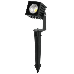 LIFE PUNTO LUCE DA GIARDINO A CUBO, IP65, BA45°, 220Vac 5W, 4000K, 450lm (F.T.), 50x69x263mm NERO